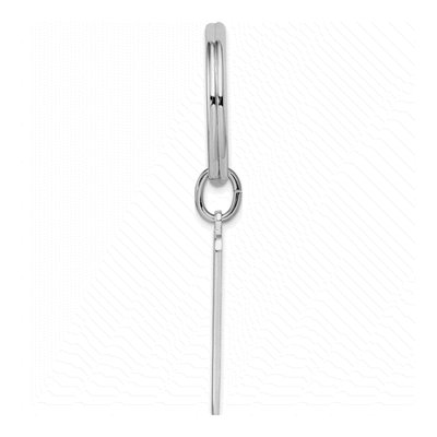 Men's Rhodium-Plated Satin Key Ring – view 2