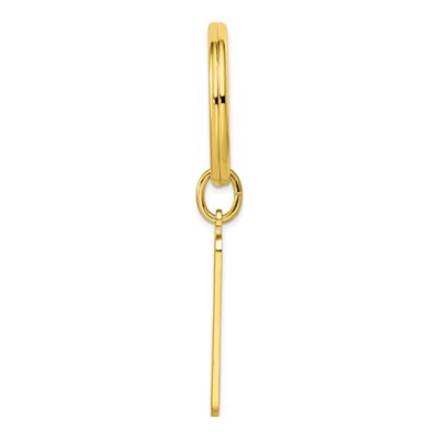 Gold-Plated Patterned Key Ring – view 2