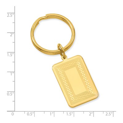 Gold-Plated Patterned Key Ring – view 3