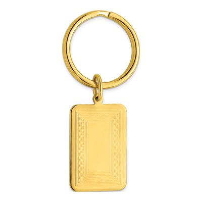 Gold-Plated Patterned Key Ring