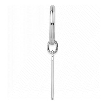 Rhodium-Plated Patterned Key Ring – view 2