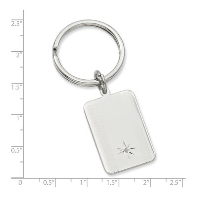 Star Cut Diamond Key Ring for Men – view 3