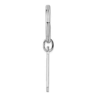 Engravable Rhodium-Plated Key Ring – view 2