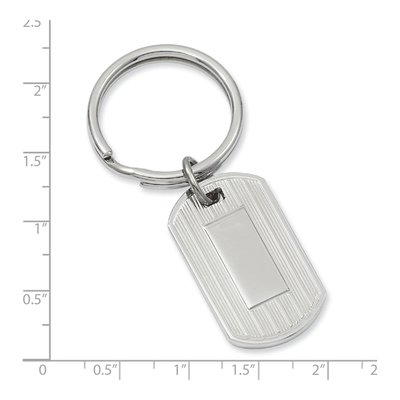 Engravable Rhodium-Plated Key Ring – view 3