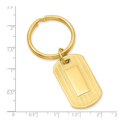 Gold-Plated Etched Key Ring, Engravable – view 3