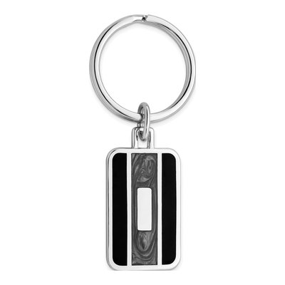 Rhodium Key Ring