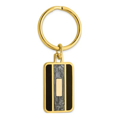 Gold-Plated Engravable Key Ring