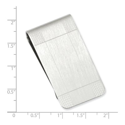 Men's Rhodium-Plated Satin Money Clip – view 3