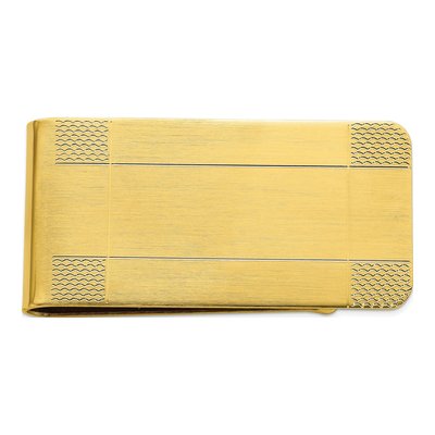 Men's Gold-Tone Satin Money Clip