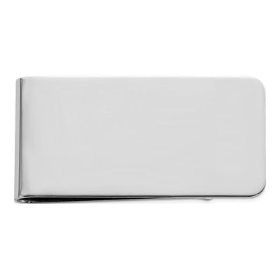 Rhodium-Plated Money Clip for Men