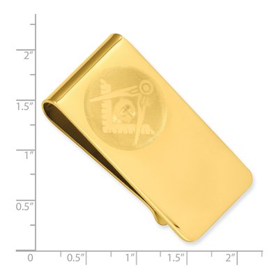 Men's Masonic Gold-Plated Money Clip – view 3