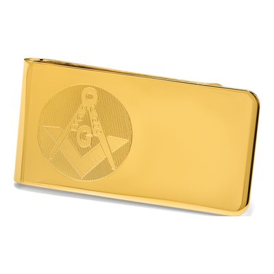 Men's Masonic Gold-Plated Money Clip – view 4