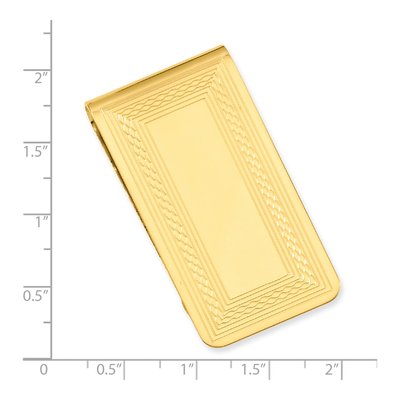 Gold-Plated Patterned Money Clip – view 3