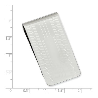 Men's Rhodium-Plated Money Clip – view 3