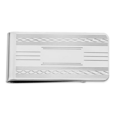 Men's Rhodium-Plated Money Clip