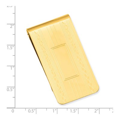Men's Gold-Plated Patterned Money Clip – view 3