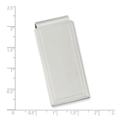 Engraved Edge Money Clip, Rhodium-Plated – view 3