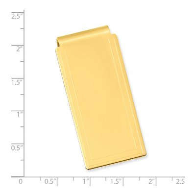 Men's Gold-Plated Engraved Edge Money Clip | Kelly Waters – view 3