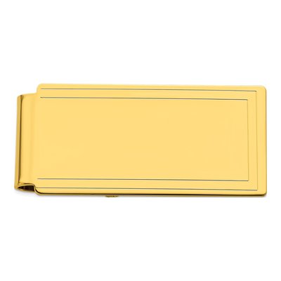 Men's Gold-Plated Engraved Edge Money Clip | Kelly Waters