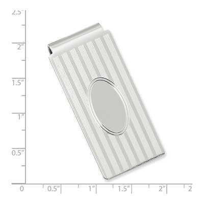 Men's Rhodium-Plated Hinged Money Clip – view 3
