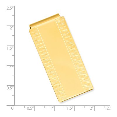 Men's Gold-Plated Patterned Money Clip – view 3