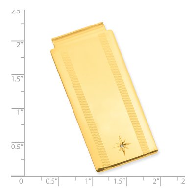 Gold-Tone Diamond Money Clip – view 3