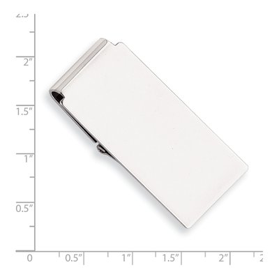 Men's Rhodium-Plated Hinged Money Clip – view 3