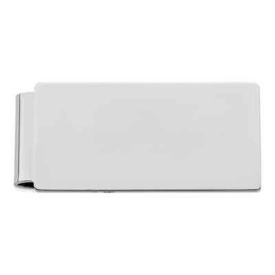 Men's Rhodium-Plated Hinged Money Clip