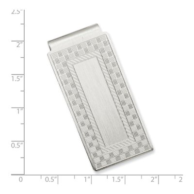 Rhodium Checkerboard Money Clip – view 3