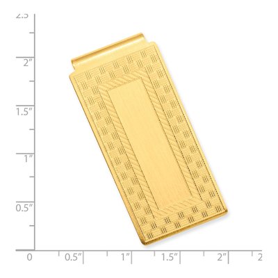 Men's Gold-Plated Checkerboard Hinged Money Clip – view 3