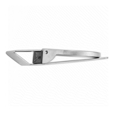 Silver-Tone Hinged Brass Money Clip, Engravable – view 2