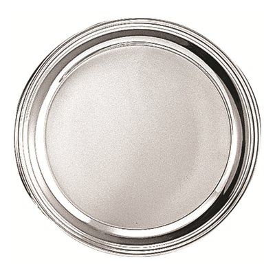 Silver-Plated 10 Inch Round Engravable Tray