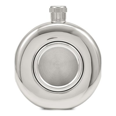 Stainless Steel Round Flask with Funnel – view 2
