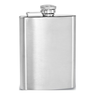 Rebel Steel Brushed Stainless Steel Hip Flask & Funnel