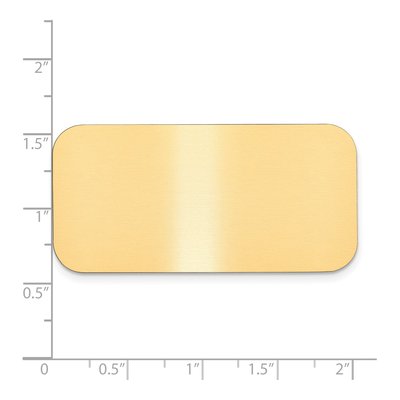 Satin Brass Engravable Plates, Set of 6 – view 2