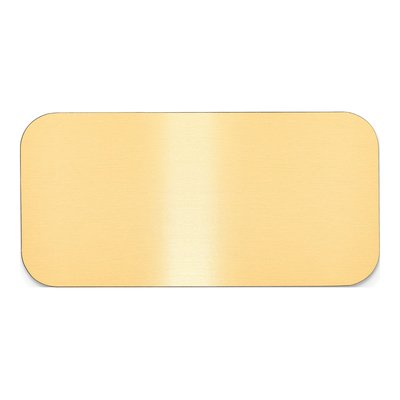 Satin Brass Engravable Plates, Set of 6