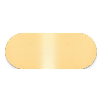 Satin Brass Engravable Plates, Set of 6