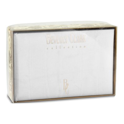White Moire Embroidered Wedding Guest Book – view 4