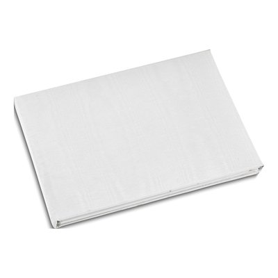 White Moire Embroidered Wedding Guest Book