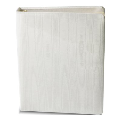 White Moire Monogram Wedding Memory Book