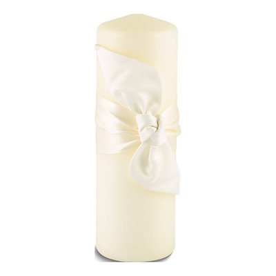 Ivory Love Knot Pillar Candle