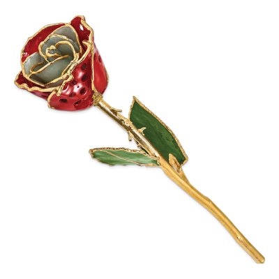 Lacquer-Dipped Real Rose with 24K Gold Trim – view 2