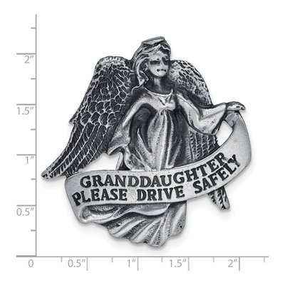 Granddaughter Guardian Angel Visor Clip - Pewter – view 4