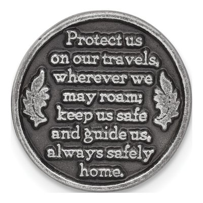 St Christopher Poem Pewter Pocket Token – view 3