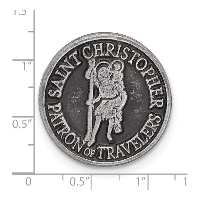St Christopher Poem Pewter Pocket Token – view 4