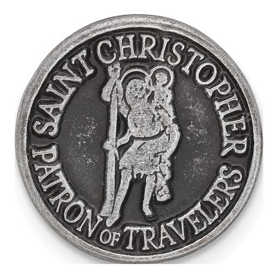 St Christopher Poem Pewter Pocket Token
