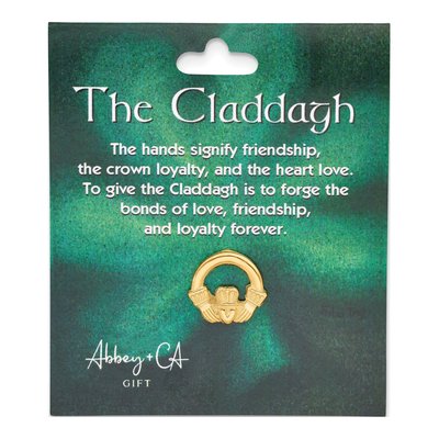 Gold-tone Claddagh Lapel Pin – view 3