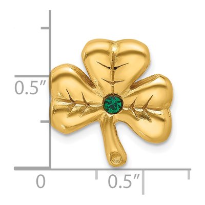 Gold-tone Shamrock Irish Blessing Lapel Pin – view 4