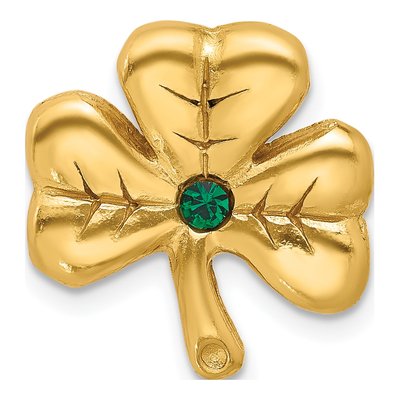 Gold-tone Shamrock Irish Blessing Lapel Pin