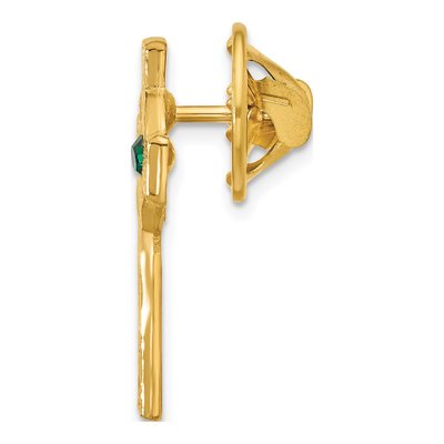 Gold-tone Celtic Cross Irish Blessing Lapel Pin – view 2